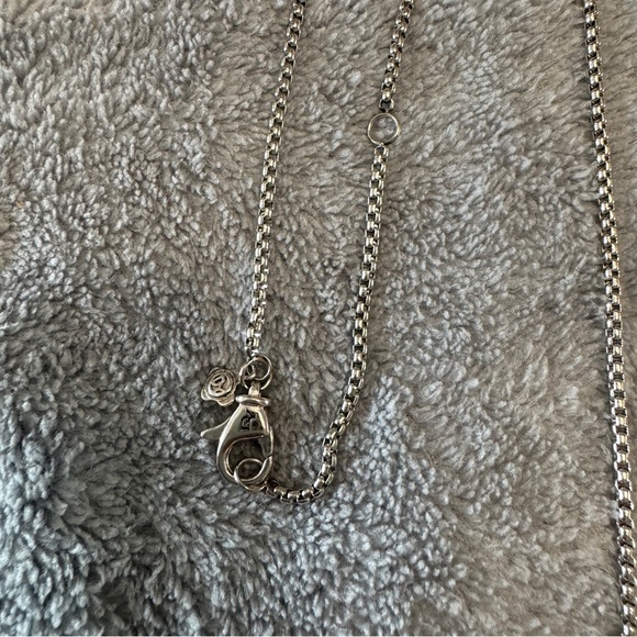 David Yurman Sterling Silver Bar Necklace With 18k Yellow Gold - Picture 12 of 14